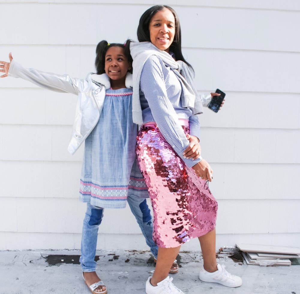 How to Style Pink JCrew Sequin Skirt - The Murray's Way