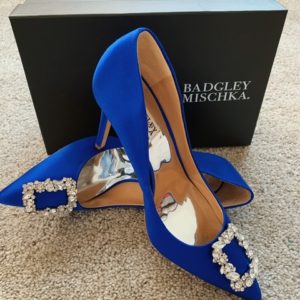 Badgley Mischka blue shoes