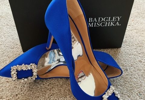 Badgley Mischka blue shoes