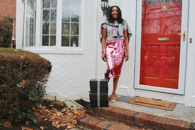 Sequin pink Jcrew skirt 